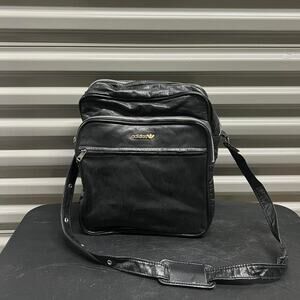 Vintage Black leather adidas bag